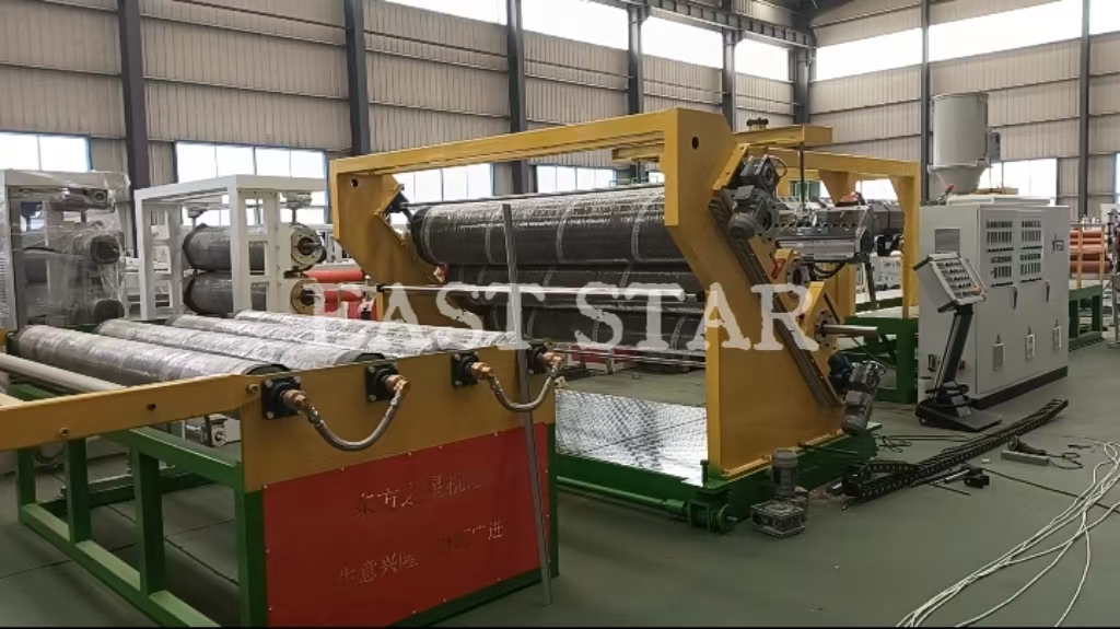 Barisan Pengeluaran Lembaran Belang 2,4 meter dipasang dan siap untuk pembungkusan